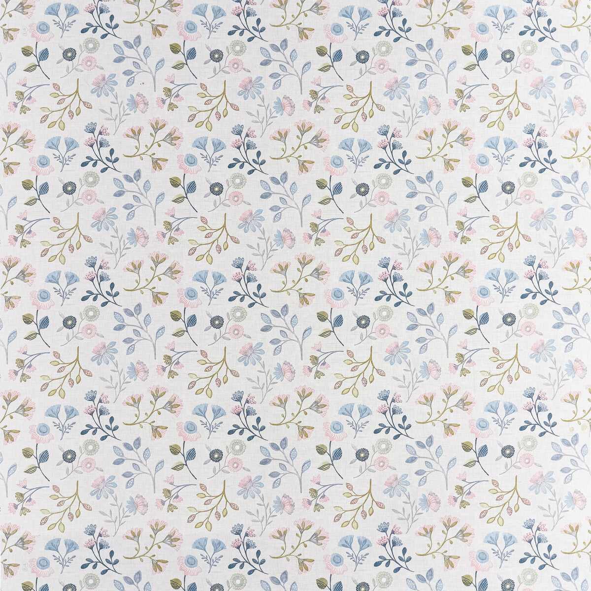 CLARKE AND CLARKE F1461/03.CAC.0 ALDER MIDNIGHT Fabric - Eade's Wallpaper