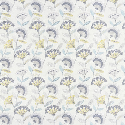 CLARKE AND CLARKE F1462/01.CAC.0 BOHEMIA CHARCOAL/OCHRE Fabric - Eade's Wallpaper