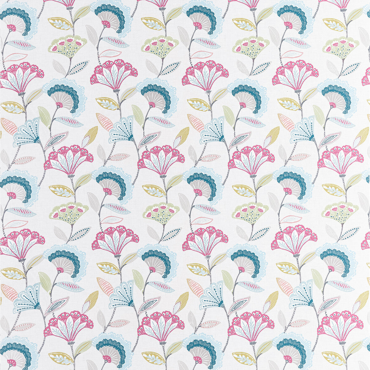 CLARKE AND CLARKE F1462/05.CAC.0 BOHEMIA SUMMER Fabric - Eade's Wallpaper