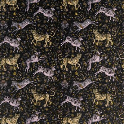 CLARKE AND CLARKE F1479/02.CAC.0 PROTEA VELVET CHARCOAL Fabric - Eade's Wallpaper
