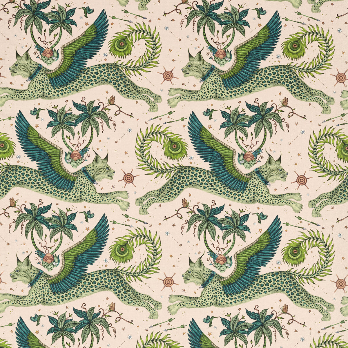 CLARKE AND CLARKE F1492/02.CAC.0 LYNX LINEN PINK Fabric - Eade's Wallpaper