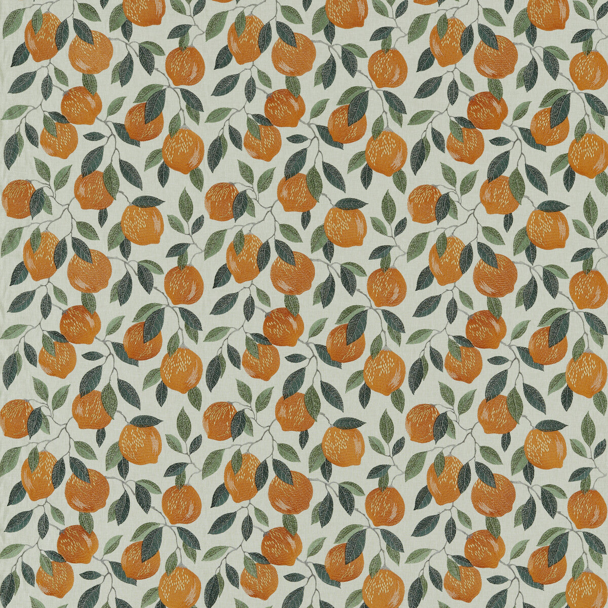CLARKE AND CLARKE F1508/02.CAC.0 SICILIAN ORANGE Fabric - Eade's Wallpaper