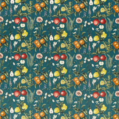 CLARKE AND CLARKE F1510/02.CAC.0 SORENTO TEAL VELVET Fabric - Eade's Wallpaper