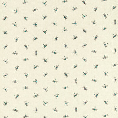 CLARKE AND CLARKE F1514/04.CAC.0 DAMSEL TEAL Fabric - Eade's Wallpaper