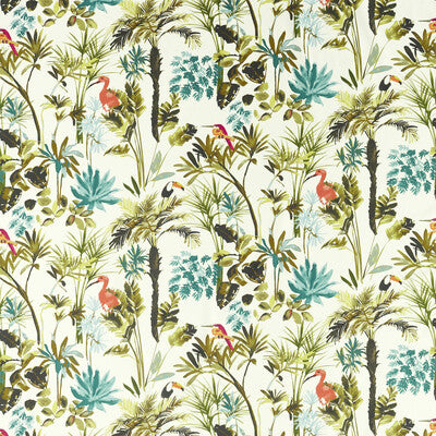 CLARKE AND CLARKE F1518/02.CAC.0 PALM SKY Fabric - Eade's Wallpaper