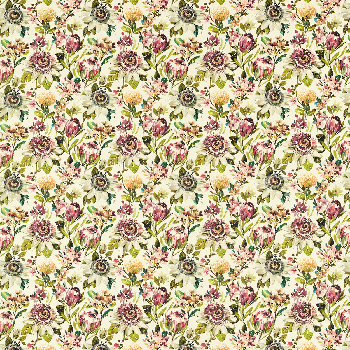 CLARKE AND CLARKE F1519/01.CAC.0 PARADISE AUTUMN Fabric - Eade's Wallpaper