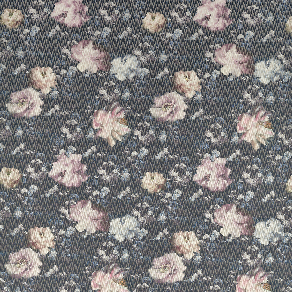 CLARKE AND CLARKE F1523/01.CAC.0 CAMILE BLUSH/CHARCOAL Fabric - Eade's Wallpaper