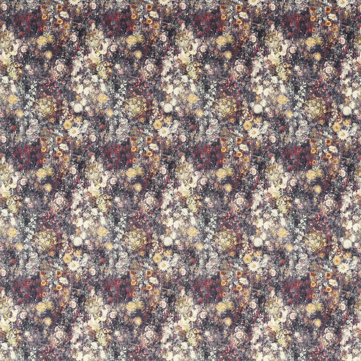 CLARKE AND CLARKE F1539/05.CAC.0 ROSEDENE RASPBERRY/OCHRE Fabric - Eade's Wallpaper