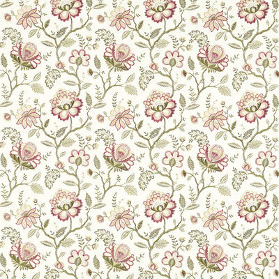 CLARKE AND CLARKE F1543/02.CAC.0 ADELINE BLUSH/RASPBERRY Fabric - Eade's Wallpaper