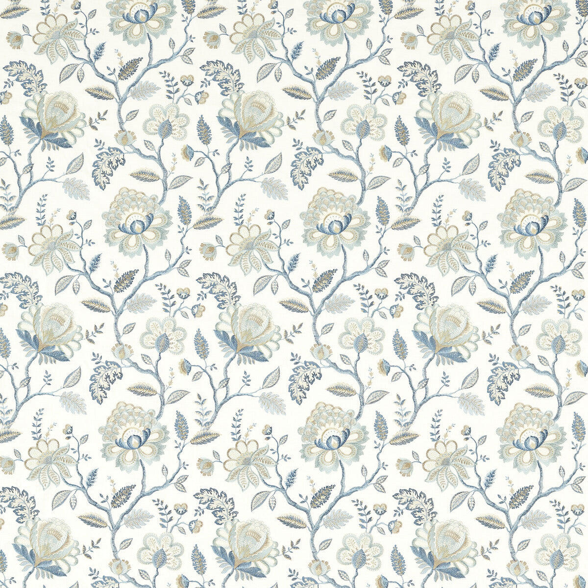 CLARKE AND CLARKE F1543/03.CAC.0 ADELINE DENIM/MIDNIGHT Fabric - Eade's Wallpaper
