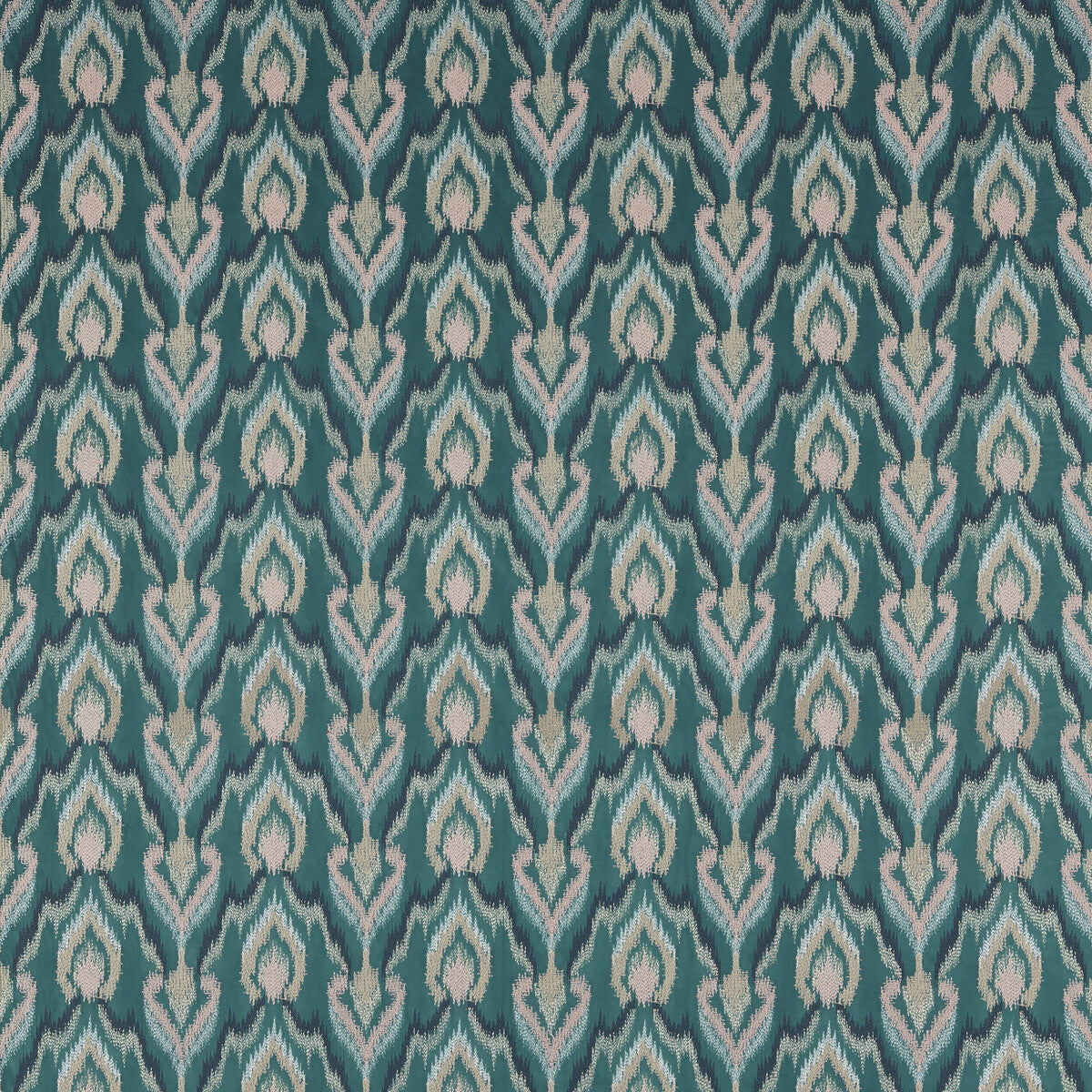CLARKE AND CLARKE F1549/04.CAC.0 VELLUTO TEAL Fabric - Eade's Wallpaper