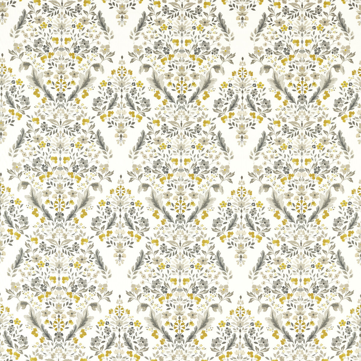 CLARKE AND CLARKE F1559/01.CAC.0 GAWTHORPE CHARCOAL Fabric - Eade's Wallpaper