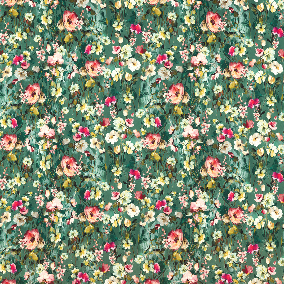 CLARKE AND CLARKE F1575/03.CAC.0 WILD MEADOW MINERAL VELVET Fabric - Eade's Wallpaper