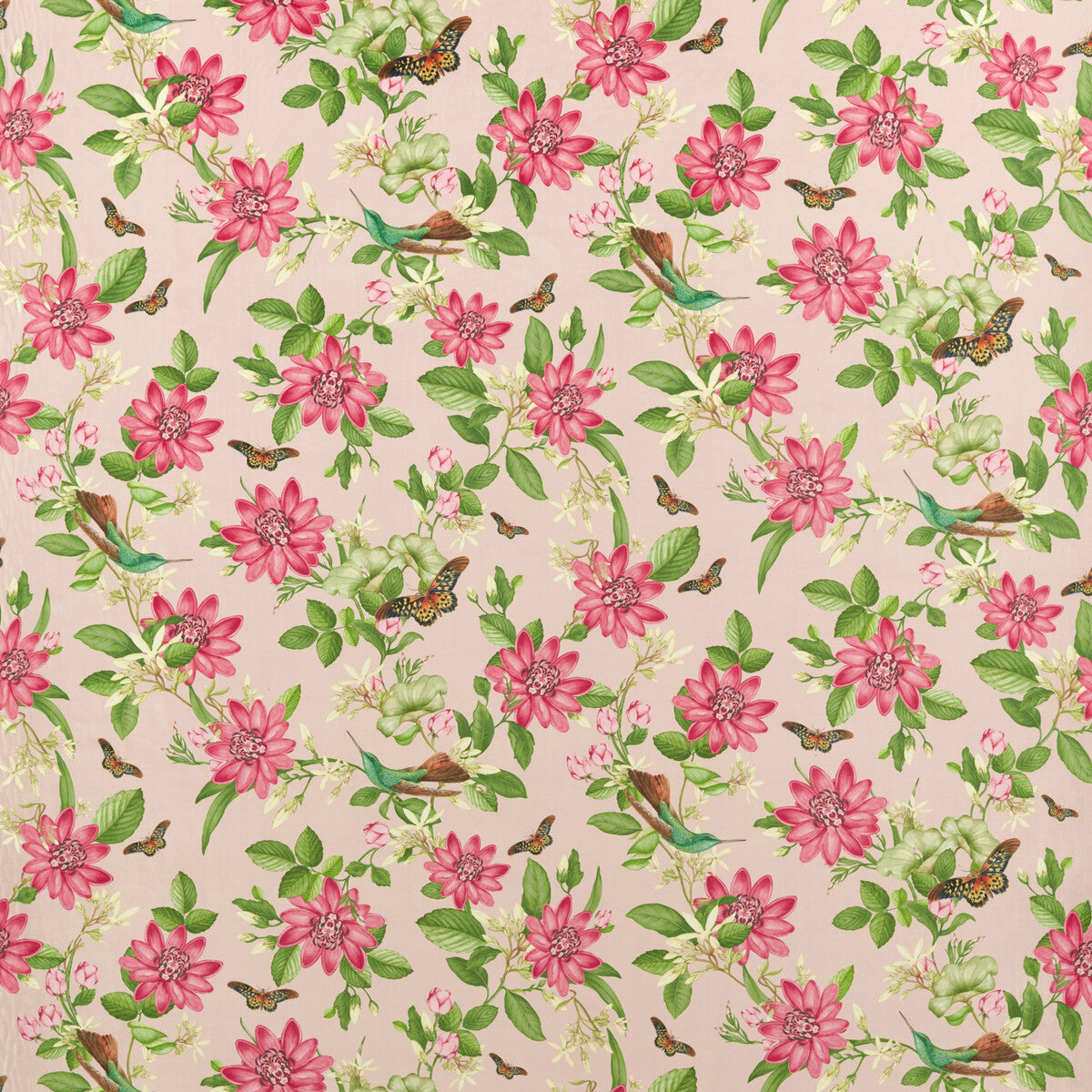 CLARKE AND CLARKE F1588/01.CAC.0 PINK LOTUS BLUSH VELVET Fabric - Eade's Wallpaper
