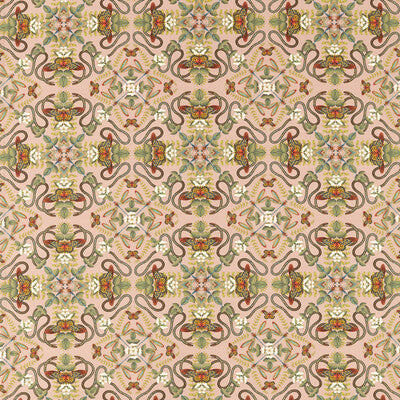 CLARKE AND CLARKE F1599/01.CAC.0 EMERALD FOREST BLUSH LINEN Fabric - Eade's Wallpaper
