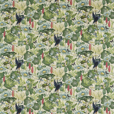 CLARKE AND CLARKE F1605/02.CAC.0 WATERLILY LINEN Fabric - Eade's Wallpaper