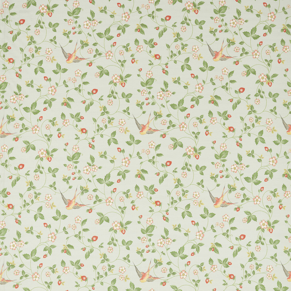 CLARKE AND CLARKE F1606/02.CAC.0 WILD STRAWBERRY DOVE LINEN Fabric - Eade's Wallpaper