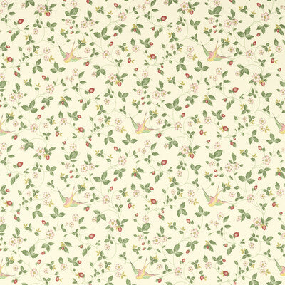 CLARKE AND CLARKE F1606/03.CAC.0 WILD STRAWBERRY IVORY LINEN Fabric - Eade's Wallpaper