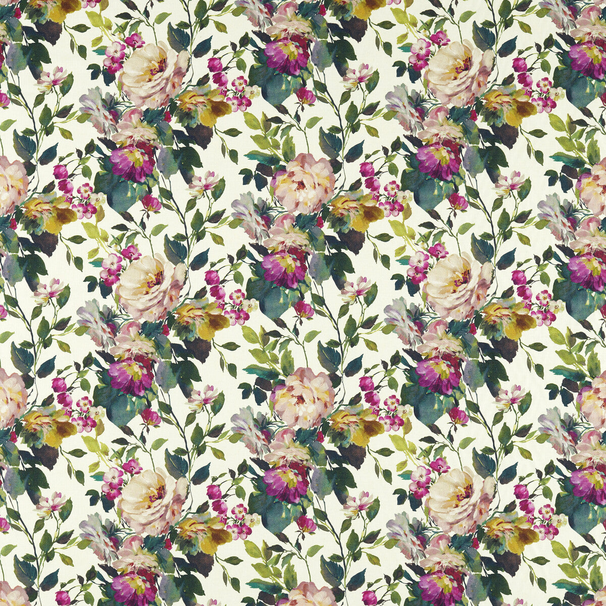 CLARKE AND CLARKE F1613/03.CAC.0 BLOOM FUCHSIA Fabric - Eade's Wallpaper