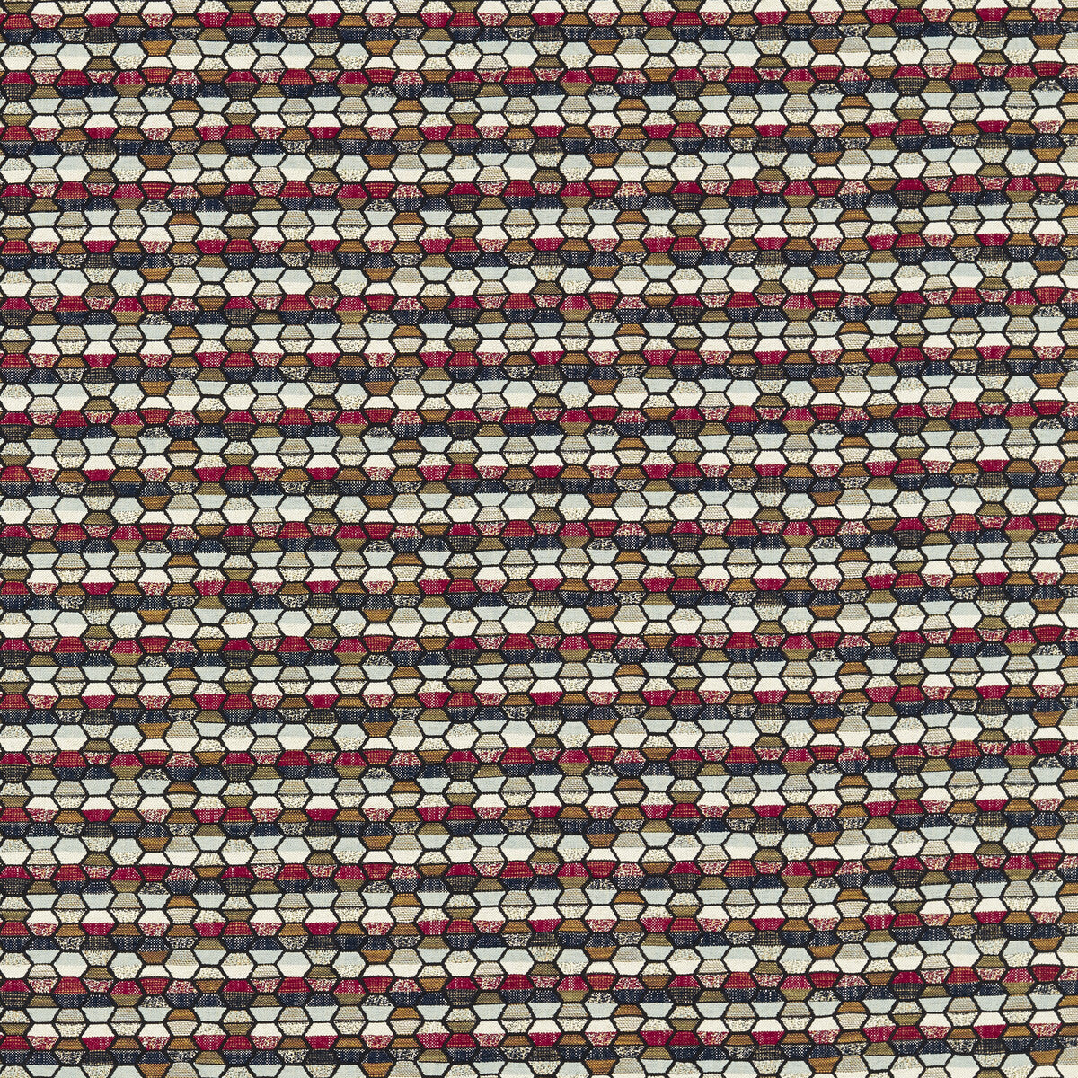 CLARKE AND CLARKE F1616/02.CAC.0 COSMIC MIDNIGHT/RUBY Fabric - Eade's Wallpaper