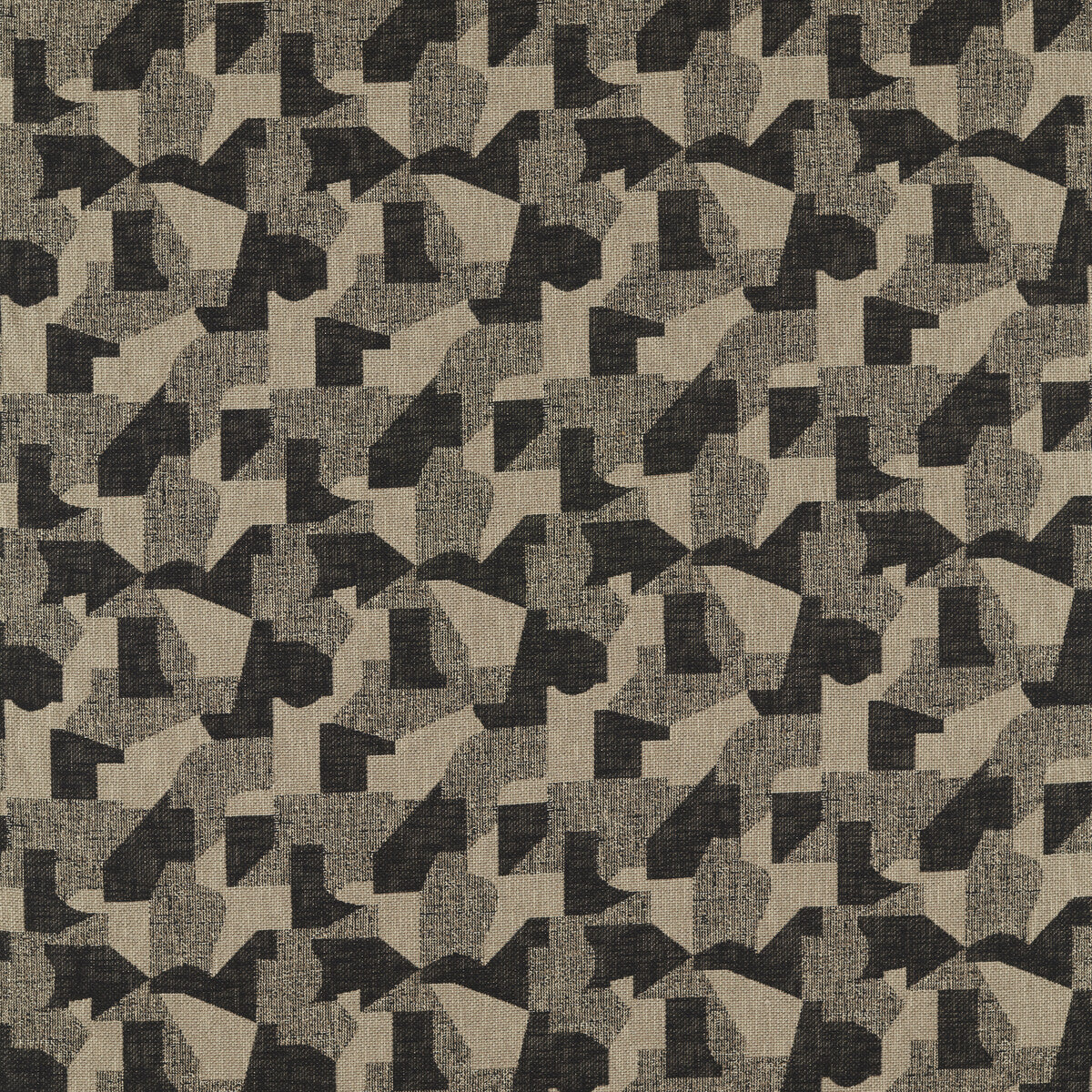 CLARKE AND CLARKE F1631/01.CAC.0 ESPEN CHARCOAL/LINEN Fabric - Eade's Wallpaper