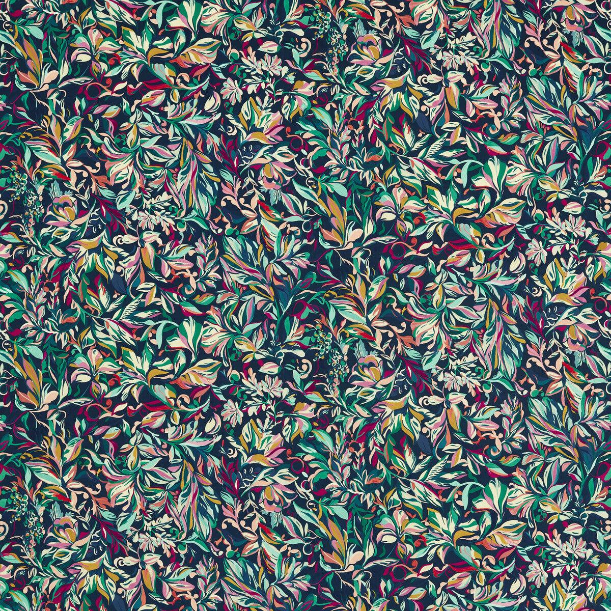 CLARKE AND CLARKE F1644/02.CAC.0 ASHBROOK VELVET MIDNIGHT Fabric - Eade's Wallpaper