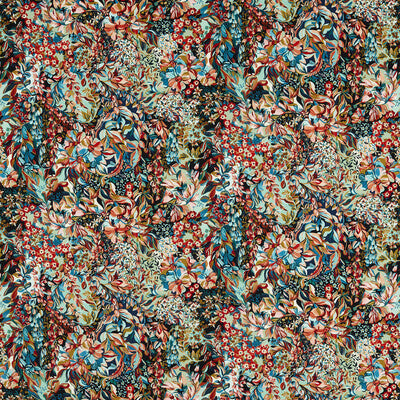CLARKE AND CLARKE F1646/02.CAC.0 AUBREY VELVET MIDNIGHT/SPICE Fabric - Eade's Wallpaper