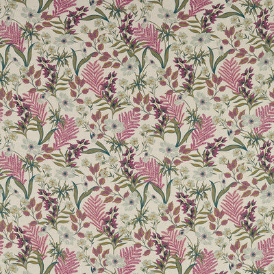 CLARKE AND CLARKE F1648/01.CAC.0 HAZELBURY LINEN CORAL Fabric - Eade's Wallpaper