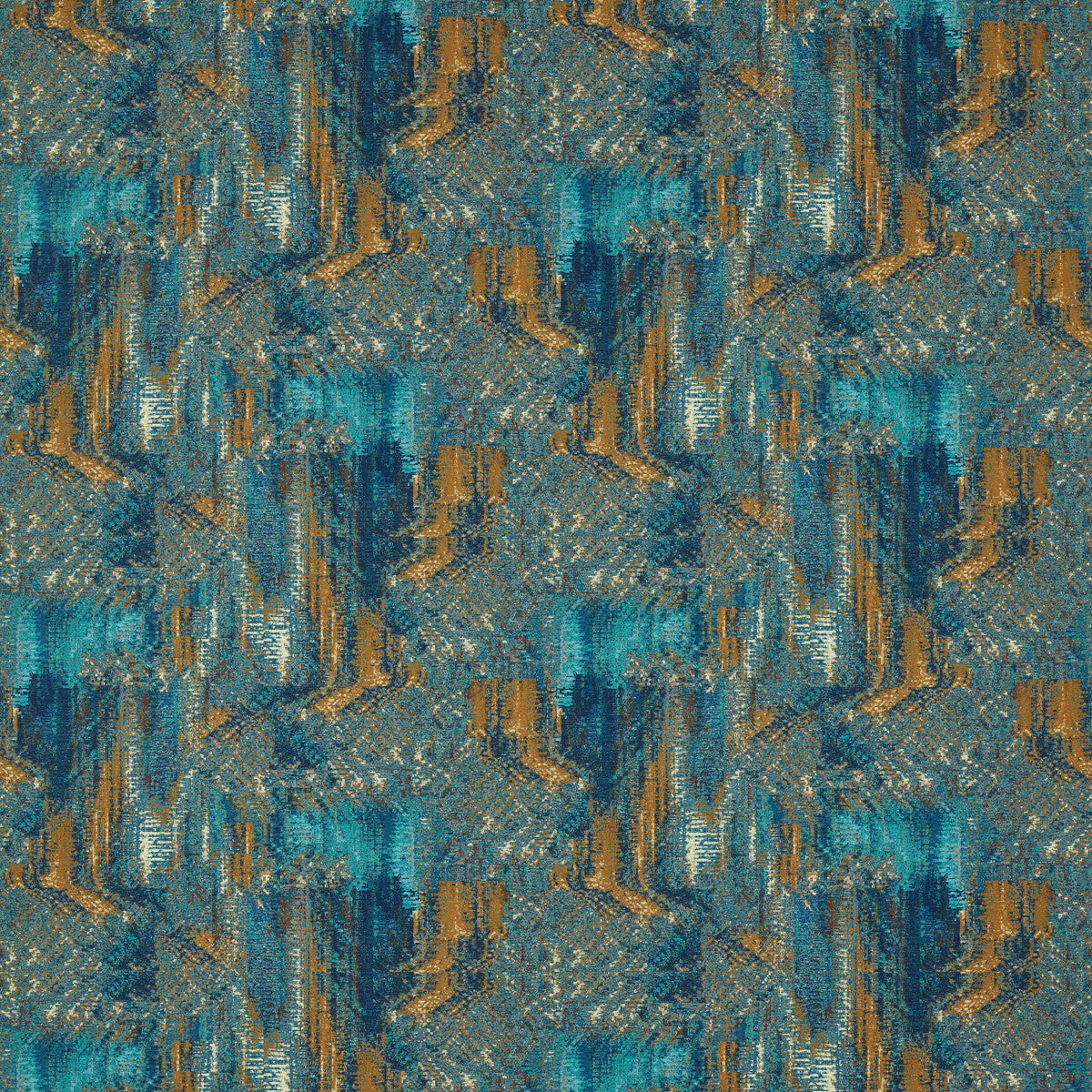 CLARKE AND CLARKE F1649/05.CAC.0 HILLCREST VELVET TEAL/SPICE Fabric - Eade's Wallpaper