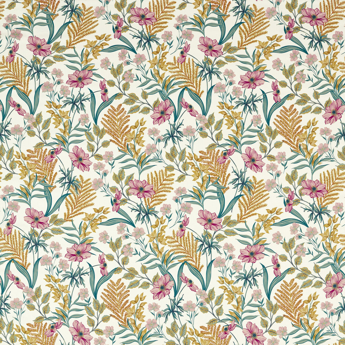 CLARKE AND CLARKE F1650/03.CAC.0 HAZELBURY SUMMER Fabric - Eade's Wallpaper