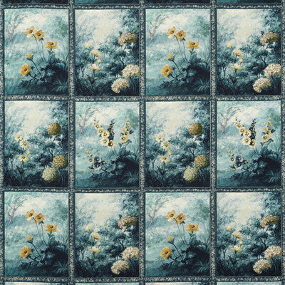 CLARKE AND CLARKE F1651/01.CAC.0 ARTUS DENIM OCHRE Fabric - Eade's Wallpaper