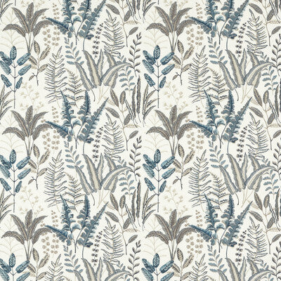 CLARKE AND CLARKE F1654/01.CAC.0 BRACKEN DENIM EMB Fabric - Eade's Wallpaper