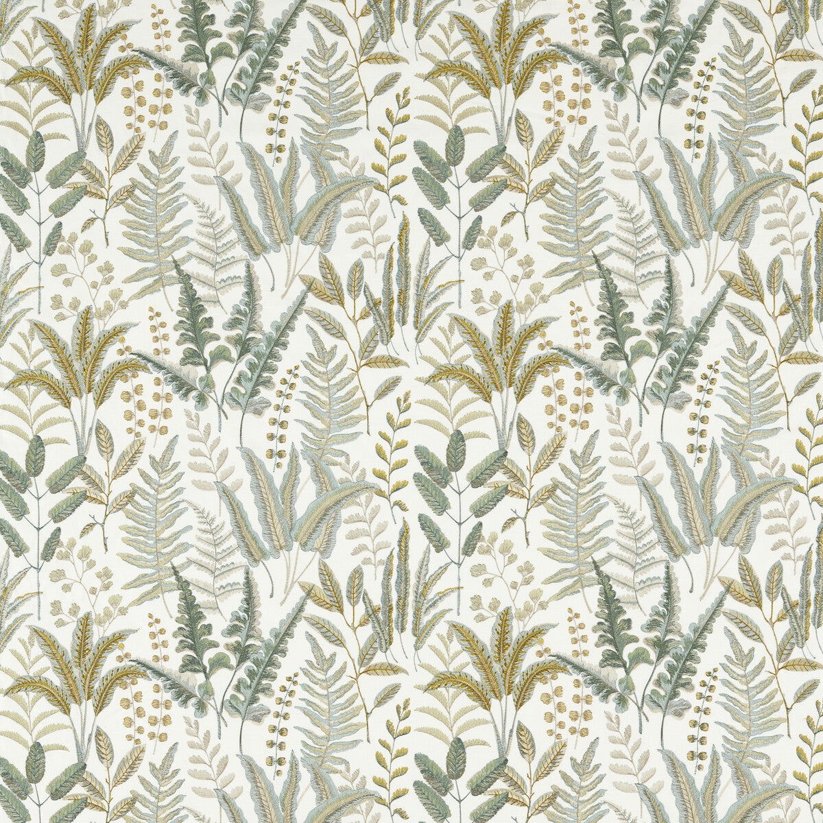 CLARKE AND CLARKE F1654/02.CAC.0 BRACKEN GLADE EMB Fabric - Eade's Wallpaper