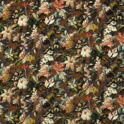 CLARKE AND CLARKE F1656/02.CAC.0 LILUM RUSSET NOIR VELVET Fabric - Eade's Wallpaper