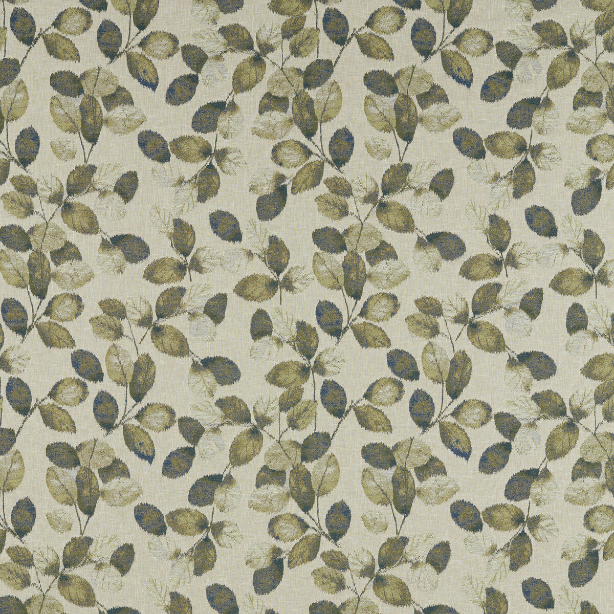 CLARKE AND CLARKE F1657/02.CAC.0 NORTHIA OLIVE PEACOCK Fabric - Eade's Wallpaper
