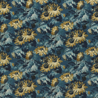 CLARKE AND CLARKE F1661/01.CAC.0 SUNFOREST DENIM VELVET Fabric - Eade's Wallpaper