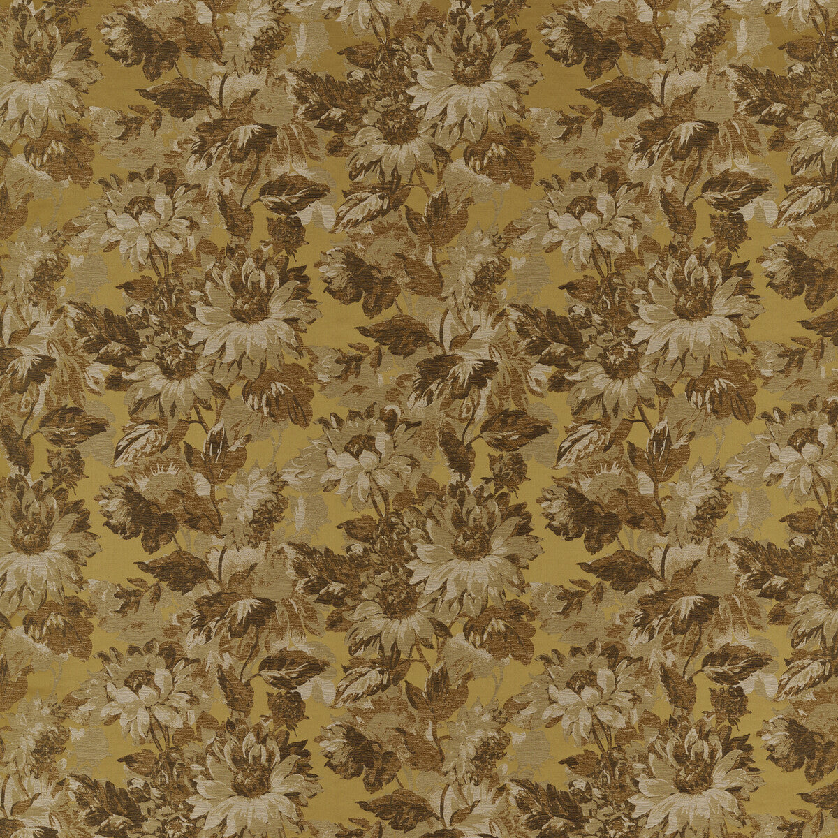 CLARKE AND CLARKE F1662/01.CAC.0 SUNFOREST OCHRE JACQUARD Fabric - Eade's Wallpaper