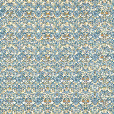 CLARKE AND CLARKE F1678/06.CAC.0 STRAWBERRY THIEF DENIM Fabric - Eade's Wallpaper