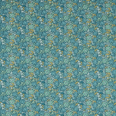 CLARKE AND CLARKE F1680/04.CAC.0 MALLOW TEAL Fabric - Eade's Wallpaper