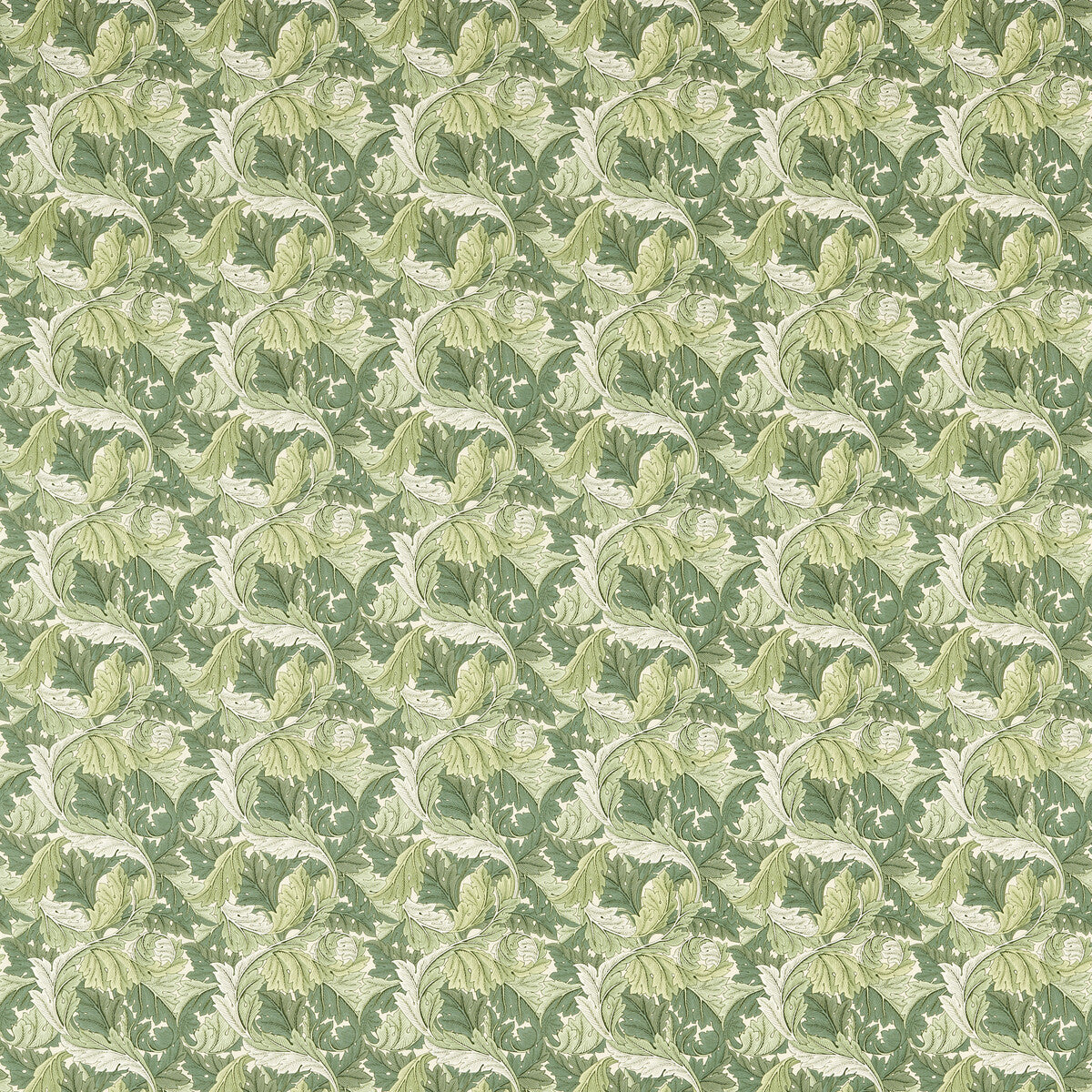 CLARKE AND CLARKE F1681/02.CAC.0 ACANTHUS APPLE/SAGE Fabric - Eade's Wallpaper