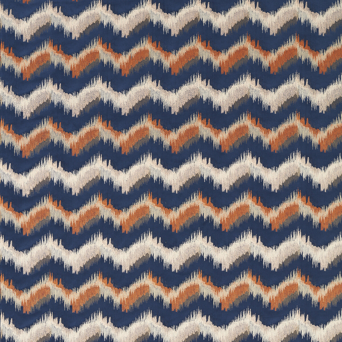 CLARKE AND CLARKE F1698/03.CAC.0 SAGOMA MIDNIGHT/SPICE Fabric - Eade's Wallpaper