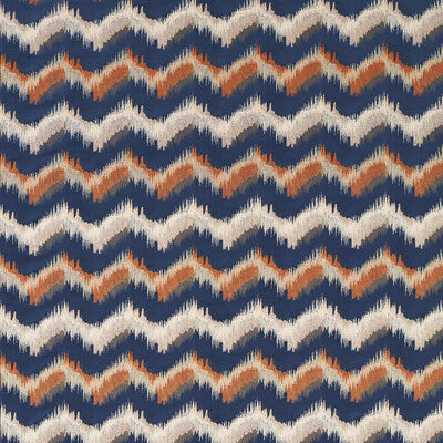 CLARKE AND CLARKE F1698/03.CAC.0 SAGOMA MIDNIGHT/SPICE Fabric - Eade's Wallpaper