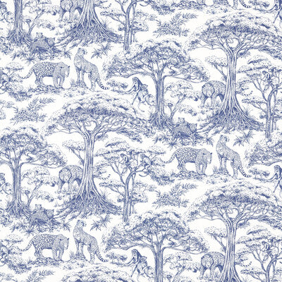 CLARKE AND CLARKE F1710/02.CAC.0 KISUMU MIDNIGHT Fabric - Eade's Wallpaper