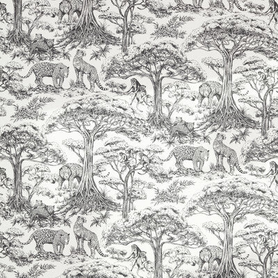 CLARKE AND CLARKE F1710/03.CAC.0 KISUMU NOIR Fabric - Eade's Wallpaper