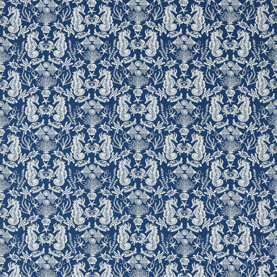 CLARKE AND CLARKE F1725/03.CAC.0 AQUARIUM NAVY Fabric - Eade's Wallpaper