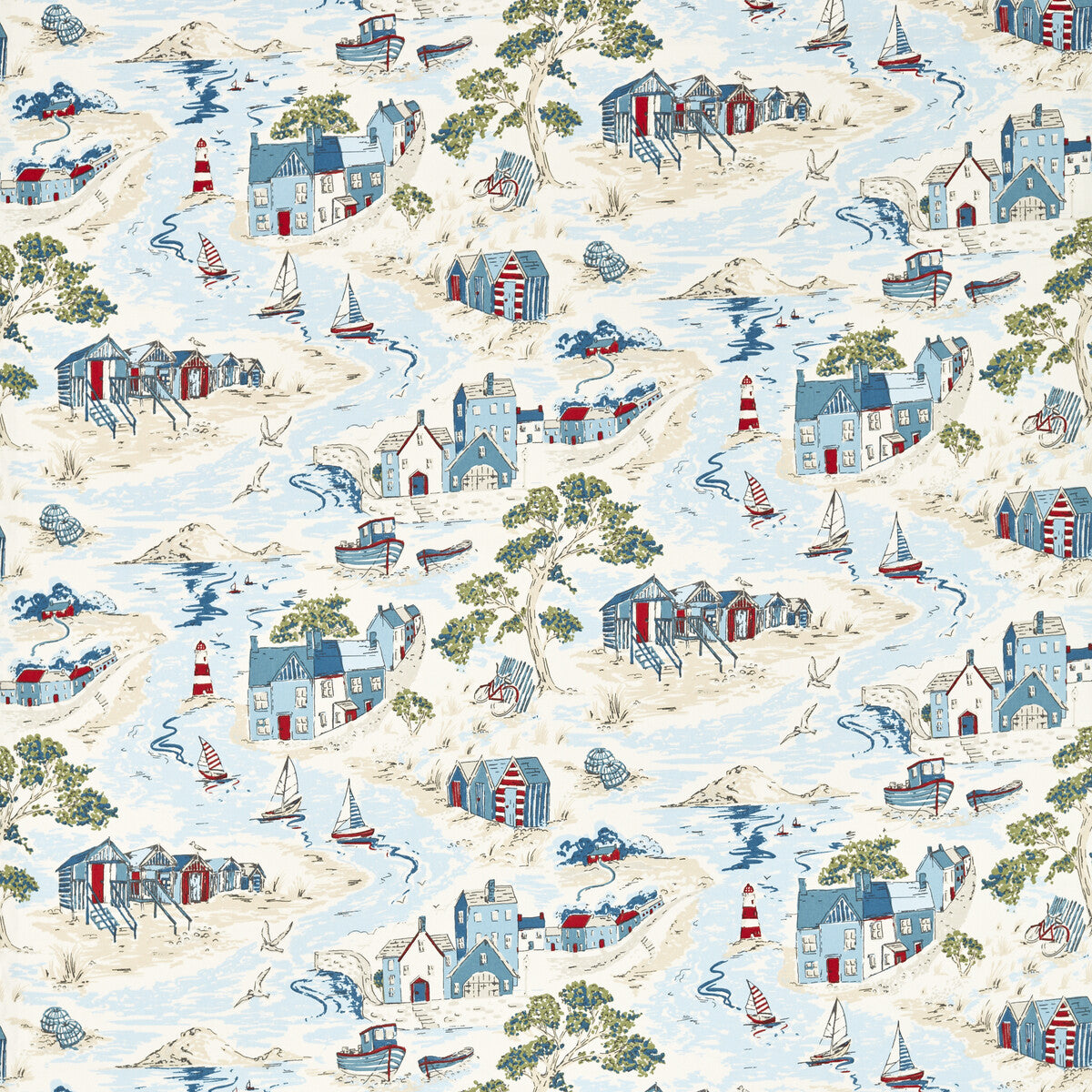 CLARKE AND CLARKE F1733/01.CAC.0 WATERFRONT MARINE Fabric - Eade's Wallpaper