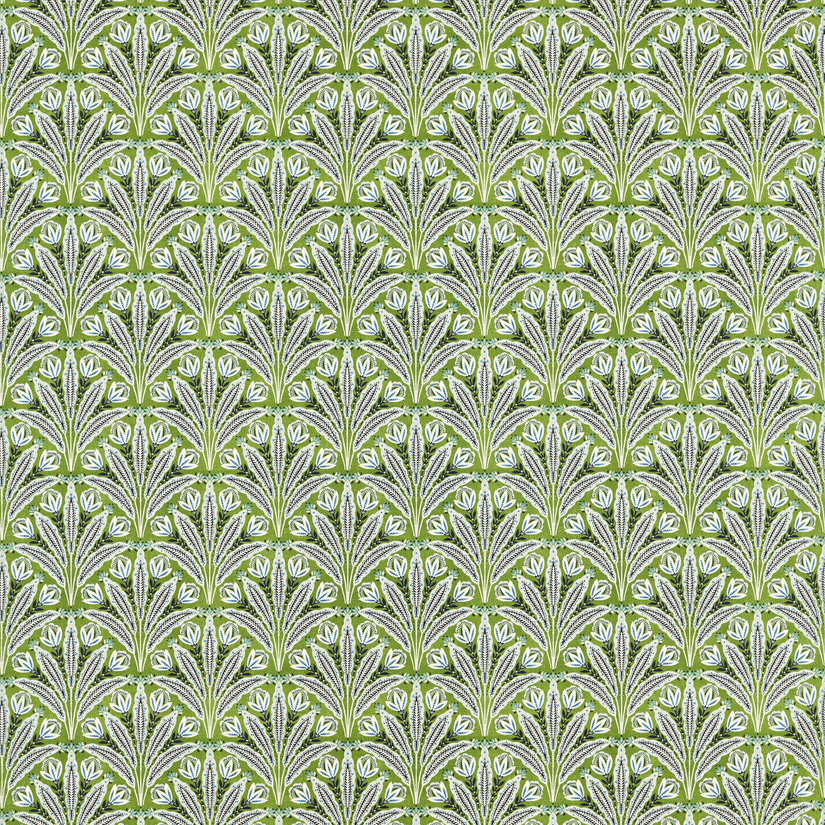 CLARKE AND CLARKE F1734/01.CAC.0 ATTINGHAM COBALT GREEN Fabric - Eade's Wallpaper