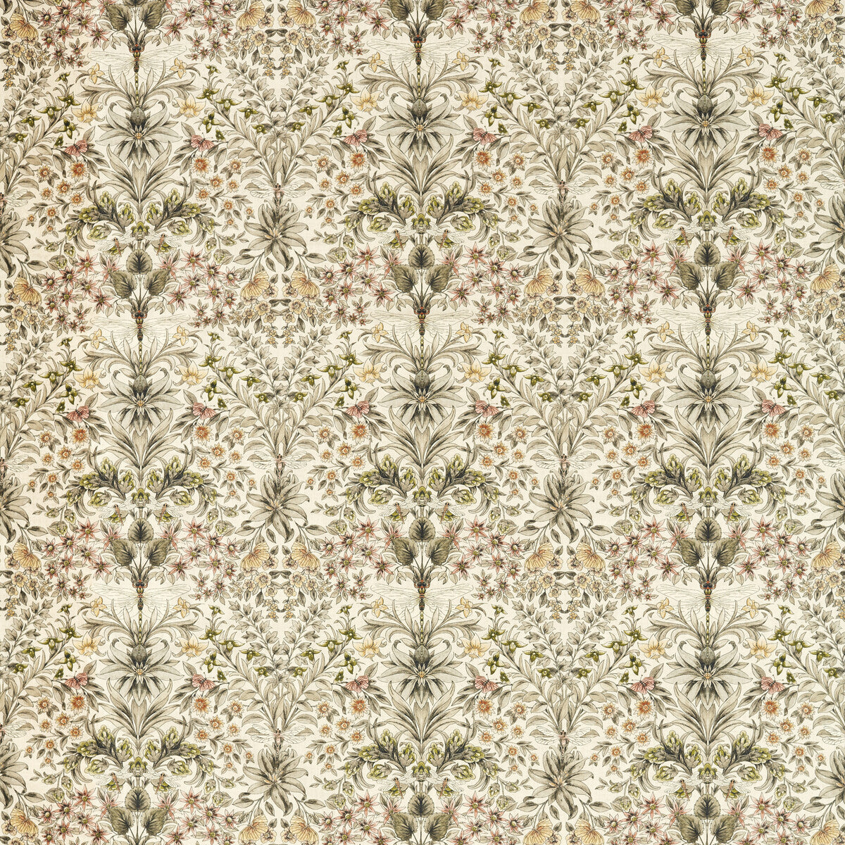 CLARKE AND CLARKE F1737/02.CAC.0 MIRABELL NATURAL BLUSH Fabric - Eade's Wallpaper
