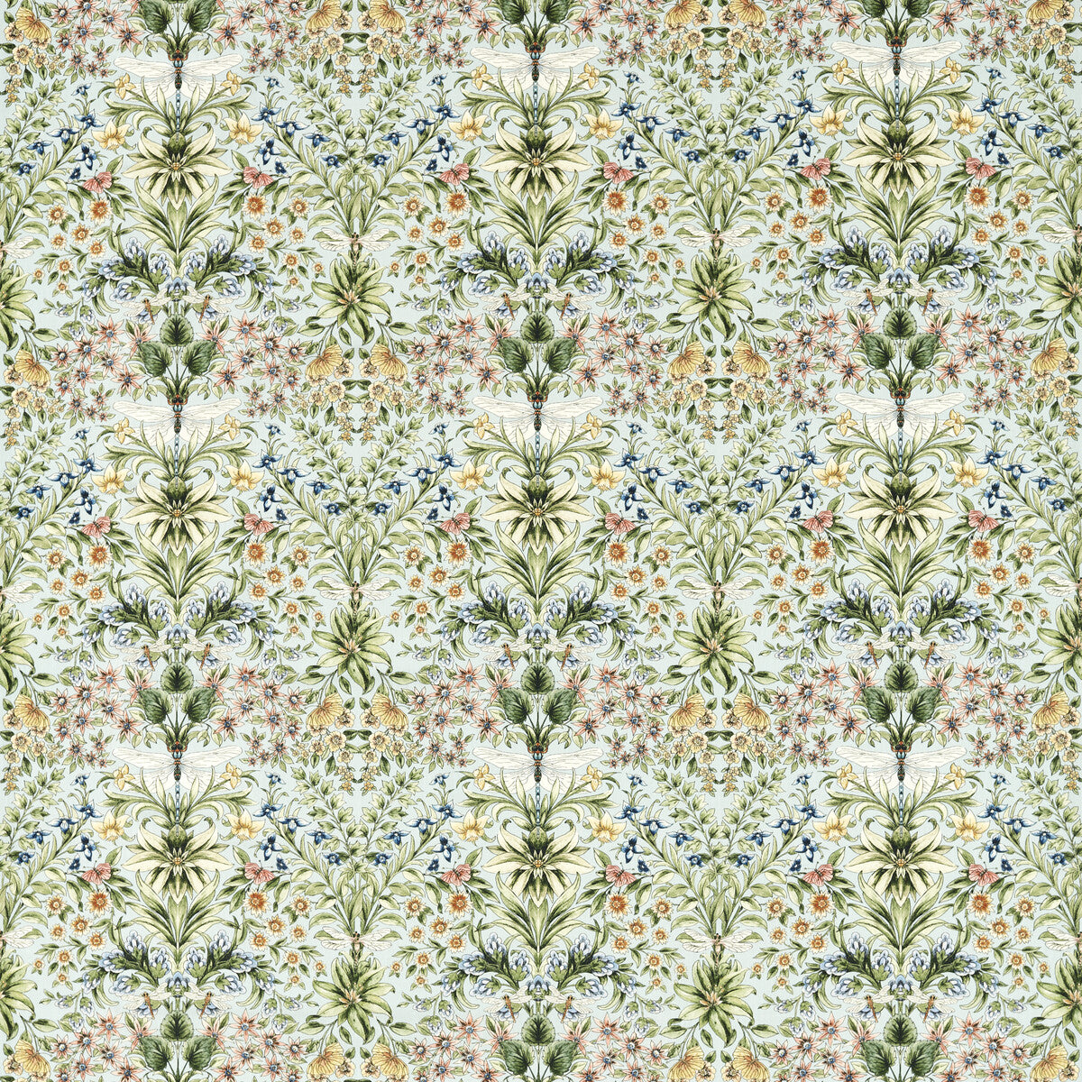 CLARKE AND CLARKE F1737/03.CAC.0 MIRABELL SEAGLASS Fabric - Eade's Wallpaper