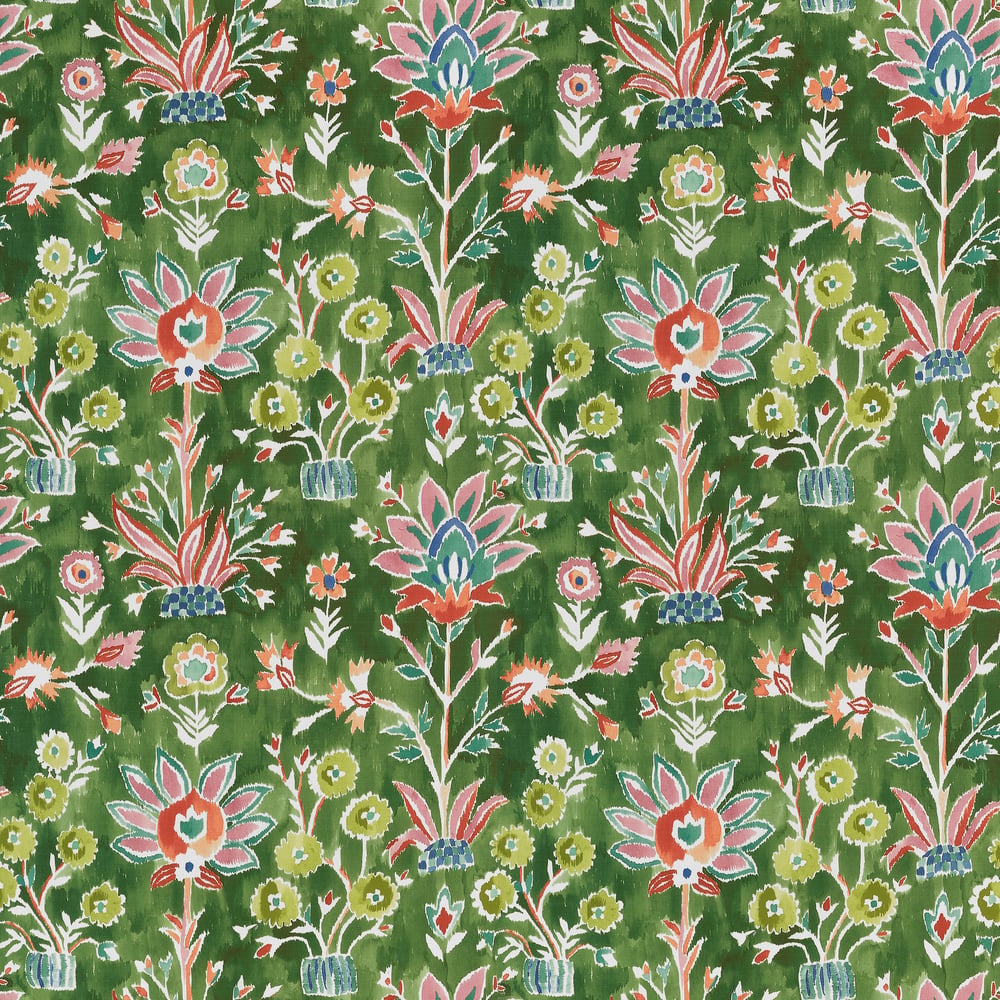 Thibaut LILIA PRINT F711118 in Kelly Fabric - ACADIA